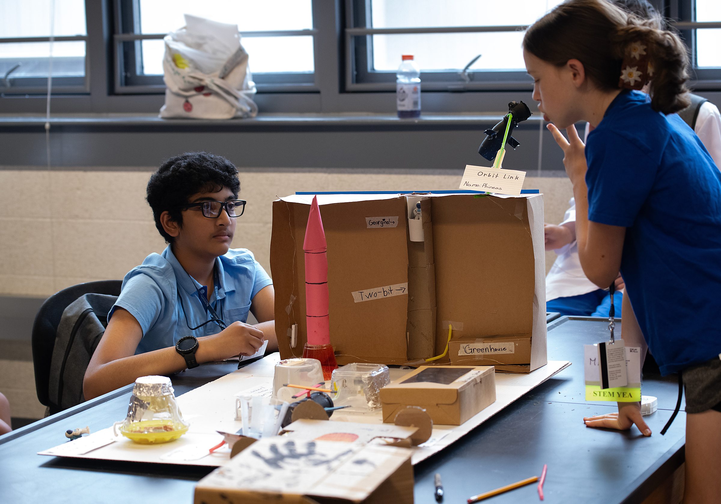 On day four students put the finishing touches on their habitats in preparation for the formal presentation at the Celebration Dinner.